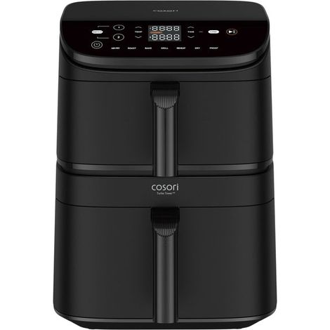 Cosori CAF-DC121-ADER Doble 10,8 L Independiente Freidora de aire caliente Negro
