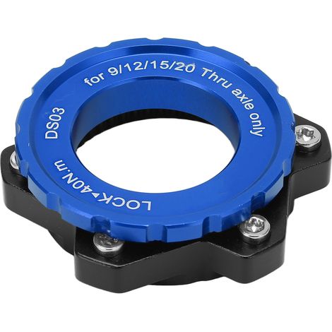 MEIJUN Adaptateur Centerlock vers 6 trous, bague de verrouillage en alliage d'aluminium, moyeu pour axe traversant, bleu (1/5)