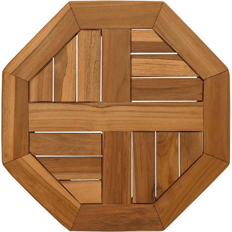 Dessus de table  Dessus de bureau  Plateau de table 40x40x2,5 cm octogonal bois de teck massif