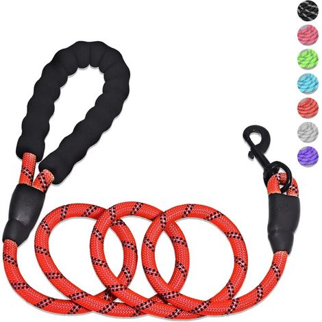 Corde de traction pour chien en corde (rouge)-