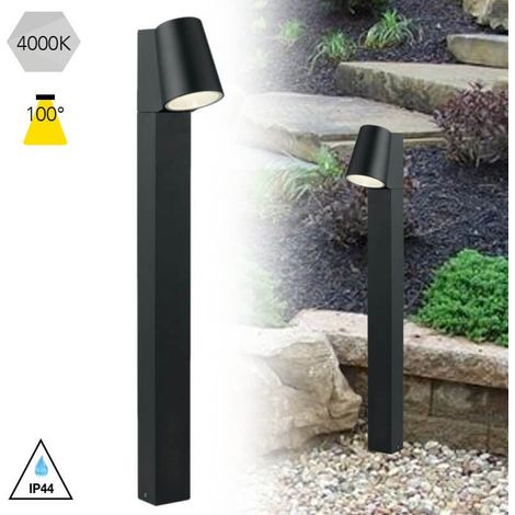 "Paletto LED SINTESI da esterno in alluminio nero 6W 4000K (luce naturale)" (1/2)