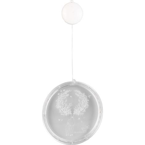 Weihnachts-Fensterbeleuchtung, elegantes 3D-Acryl-Hirschmotiv, Hängedekoration für Wand und Schaufenster (1/5)
