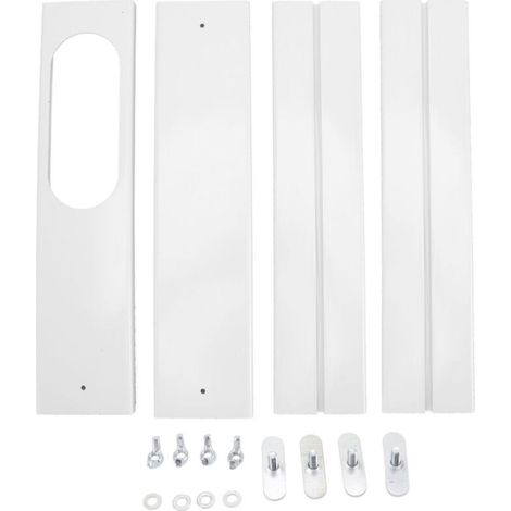 4 pièces Kit fenêtre climatiseur, Panneau étanchéité réglable 16.9-55 pouces, PVC durable pour maison bureau (1/5)