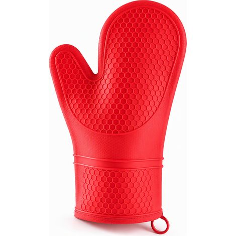 gants de cuisine anti-chaleur rouge en silicone modele 1 (1/5)