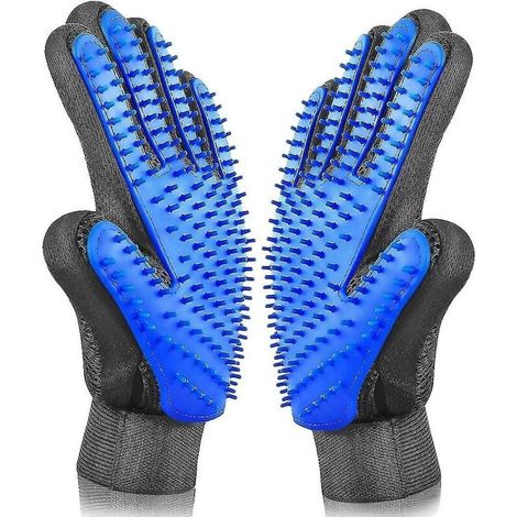 Gants de toilettage adaptés aux chiens, aux chevaux et aux lapins peuvent être utilisés pour le massage et la douche brosse de bain en caoutchouc avec fonction anti-puces. (1/5)