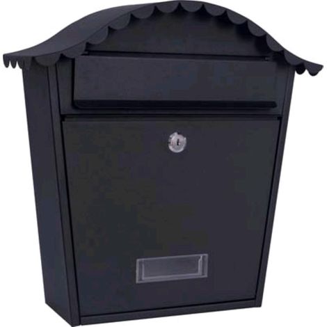 Cassetta Posta Country Domus Acciaio Verniciato Nero Mm 360X135 H.Mm 370 - 1 Pz (1/4)