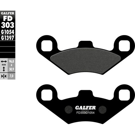 Plaquettes de frein Galfer KH159 semi-métalliques pour VTT Polaris