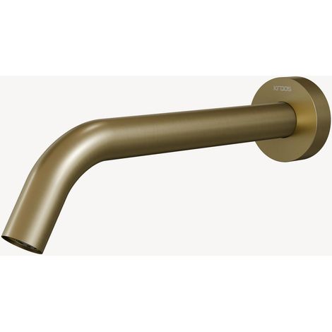 Rubinetto lavabo automatico a parete acqua fredda oro spazzolato - Pula