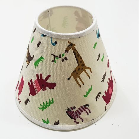TrAdE Shop Traesio - Paralume Conico Cilindro Moderno Per Lampada E Applique Animali Misura 10" -