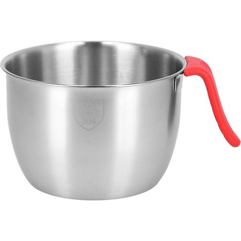 Bol mélangeur en acier inoxydable avec poignée antidérapante, profond et anti-éclaboussures, idéal pour fouetter les œufs, servir des salades et bien plus encore (2800 ml).