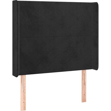 Maison Exclusive - Kopfteil mit Ohren Schwarz 93x16x118/128 cm Sa (1/5)