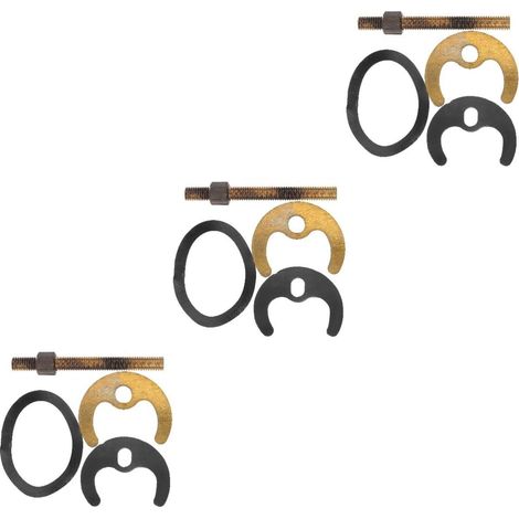 3 Ensembles Kit de Fixation pour Robinet de Lavabo en Acier (1/5)
