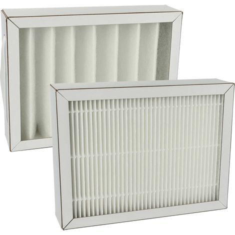 vhbw Filterset kompatibel mit Pluggit Avent P180 Lüftungsgerät - Luftfilter G4 / F7 (2 Stück), Weiß (1/4)