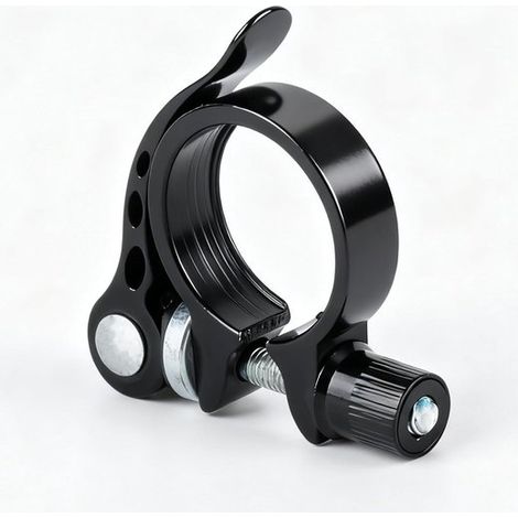 Abrazadera para tija de sillín de bicicleta de 31,8 mm, de liberación rápida, para tijas de sillín de bicicleta, abrazadera para tubo de sillín para bicicletas de carretera y de montaña (negra)