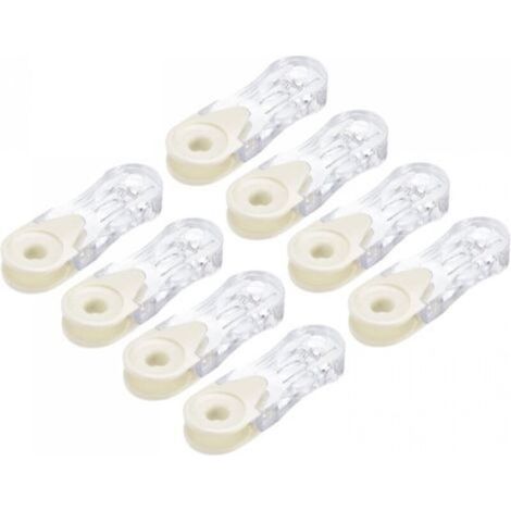 Lot de 8 Poignées de Stores Poids de Cordon de Rideau Pendentifs de Ficelle pour Store Vertical Enrouleurs Rideaux Volet de Fenêtre Poignée de Sécurité en Plastique Transparent (1/5)