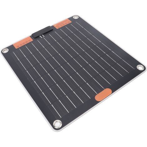 Panneau solaire monocristallin USB 10 W avec double port USB-C, sortie 5 V 2 A et ventouses (1/5)