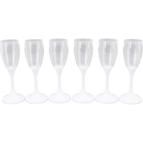 de 6 verres à vin lumineux LED verres à champagne éclairage