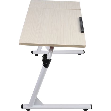 Tragbarer, höhenverstellbarer Laptop-Ständer, Schreibtisch, Nachttisch oder Lesetisch (weißer Ahorn) (1/5)