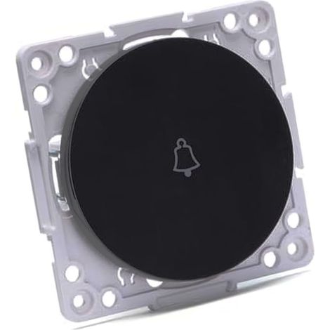 Interrupteur Noir, Design Allemand, Installation Facile, idéal pour Appeler la Sonnette de manière Efficace et Moderne