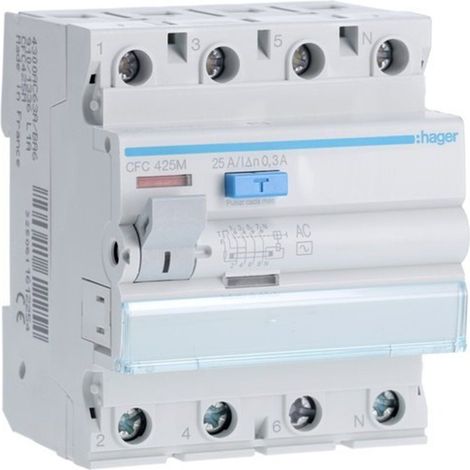 HAGER CFC425M  Differenziale 4P 25A 300mA tipo-AC