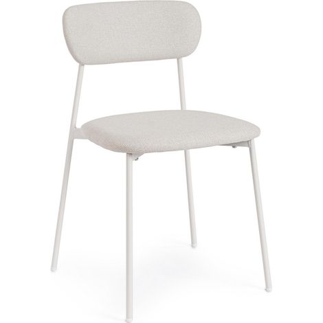 Set 6 Sedie da Pranzo in Fibra Sintetica, Bianco (1/5)