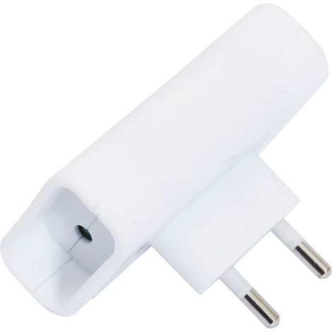 Biplite 6A Latérale Blanche – GEFOLEC – Double Prise Électrique Compacte – 2 Sorties – 230V (1/2)