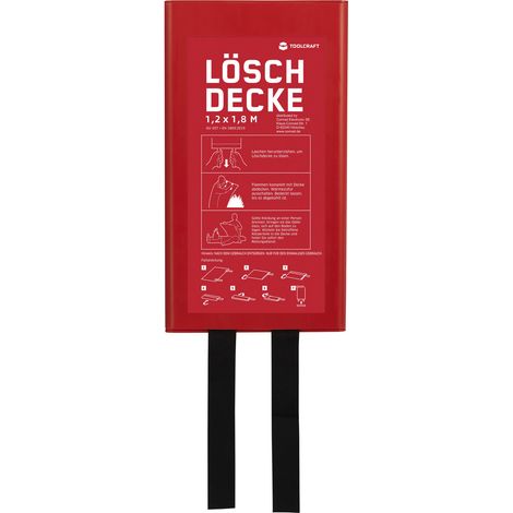 TOOLCRAFT  TO-10307445 Löschdecke mit Montagebox 180 cm x 120 cm