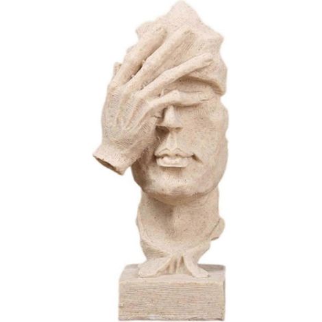 Statue de penseurs uniques ne regardant pas la statue abstraite de Mask Arts -- (1/5)