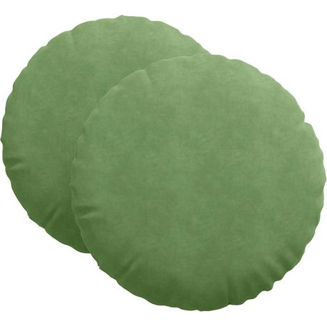 Maison Exclusive - Sitzkissen 2 Stück Hellgrün Ø 80 x 29 cm Samt