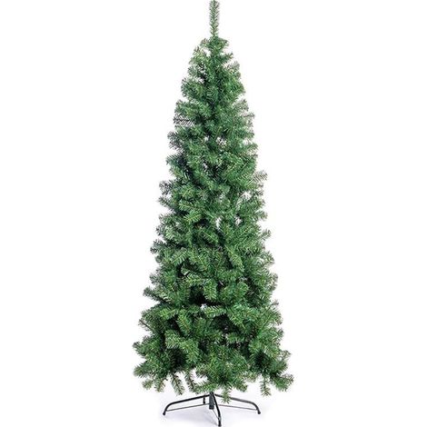 Albero di natale artificiale SLIM alto 180 cm - Abete Verde in PVC con 479 Rami - Effetto Realistico (1/5)