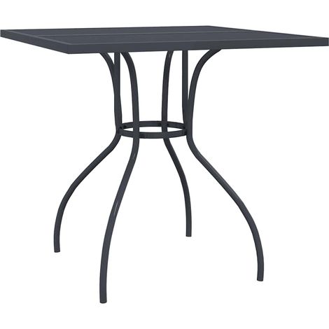 Mesa de jardín malla de acero gris antracita 80x80x72,5 cm vidaXL