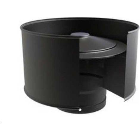 Caperuza Antirrevoco Negro Vitrificado Convesa Medidas Accesorios Fontanería: 100mm