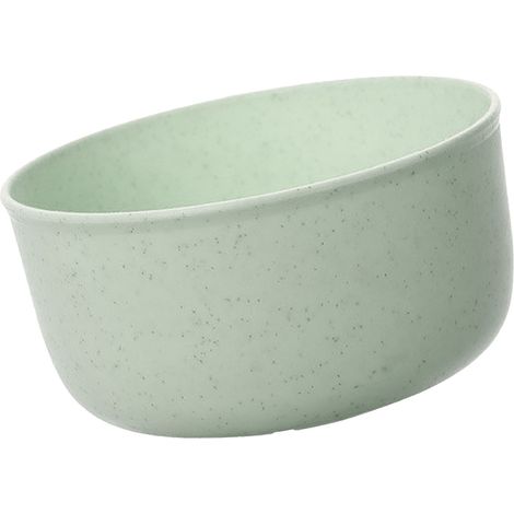 Bol à riz rond vert pour enfants, léger, portable, robuste, durable et polyvalent, idéal pour la maison et les voyages. (1/5)
