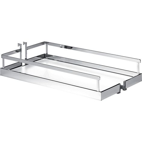 Set de 2 étagères 400mm Chromé Fond Blanc Arena style DISPENSA - KESSEBÖHMER
