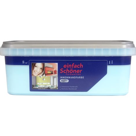 Wilckens Innenwandfarbe einfach Schöner 1 Liter Lagunen Blau 13753826060