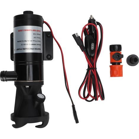 Abwasserpumpe für Wohnmobil-Fäkalienzerkleinerer, 12 V, 45 l/min, 3-Zoll-Einlass, 1-Zoll-Auslass, für Boote, Wohnwagen, Toiletten, Abwasserkanäle (1/5)