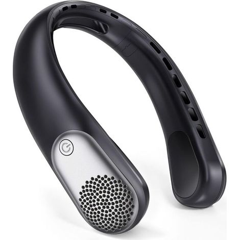 Ventilateur de cou portable, alimenté par batterie 3600 mAh, avec écran LED, 3 vitesses de vent, refroidissement rapide, ultra silencieux, rechargeable par USB, pour homme, femme, extérieur et intérie (1/5)