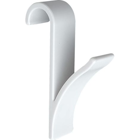 BRAVIX Crochet radiateur, Crochet radiateur sèche serviette, plastique blanc, Lot de 2