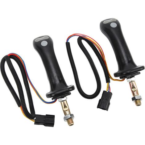 [NEVER USED] 2pcs 3-Button Excavator Joystick Grips 6-Pin Aluminum Alloy for Doosan DH DX150 215 225 300 370-9C