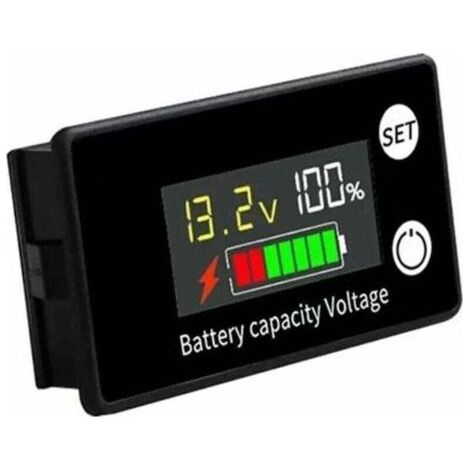 Voltmètre de batterie DC 8V à 100V pour batteries plomb-acide et lithium 12V, 24V, 48V, avec écran LCD. (1/5)