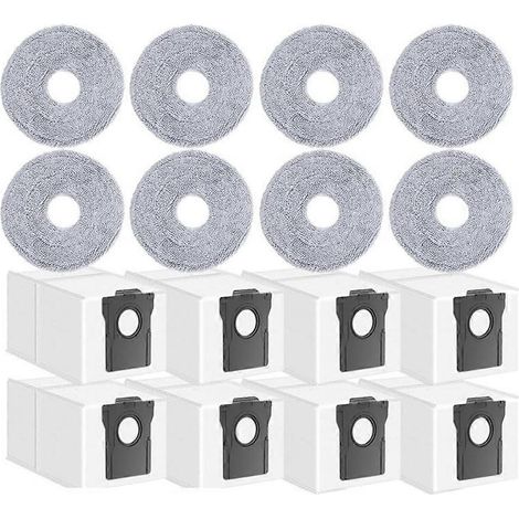 16pcs Sac à poussière pour Dreame Bot X50 Ultra X40 L40 Ultra X30 L10s Pro Ultra S30 Pro Ultra Accessoires Serpillière Cloth (1/5)