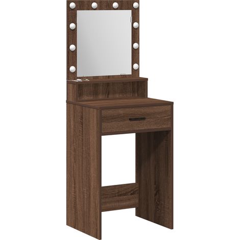 Coiffeuse,Table de maquillage Chêne marron 50 x 41 x 135 cm Bois d'ingénierie CFW342591 (1/5)