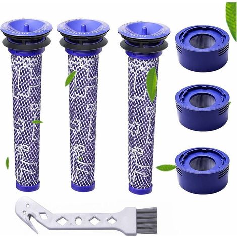 Filtre pour Dyson,filtres de Rechange pour aspirateur Dyson V7 et V8 , 3 Post-filtres HEPA, 3 pré-filtres, pièce de Rechange(V7V8) Guazhuni (1/5)