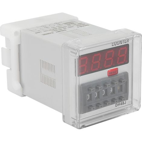 Compteur numérique Relais DH48J 220VAC Affichage LED 1-999900 8 broches (1/5)