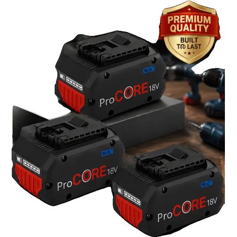 Batterie rechargeable, capacité de 10,0 Ah, compatible avec les outils électriques, 3 batterie -1 chargeur, 18V-b (1/2)