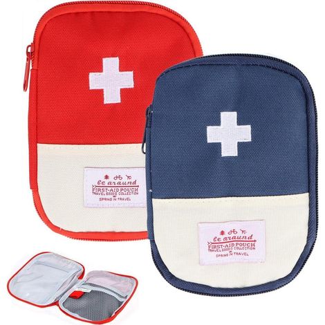Erste Hilfe Tasche Klein, 2 Stück, Wasserdicht, für Unterwegs
