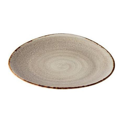 Assiette triangulaire Jersey - grise - 210 mm - Finedine