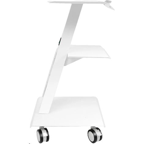 Chariot de Salon, Design Mobile, Roues Verrouillables, BLANC (1/2)