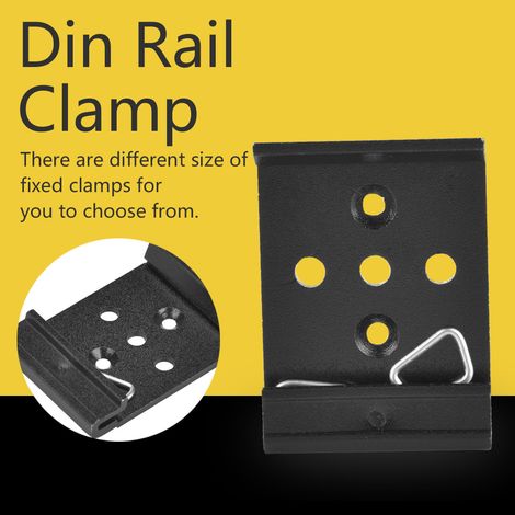 Fixation pour rail DIN 35mm en aluminium, pince de serrage pour relais, lot de 5 (1/5)