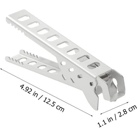 Pizza Pan Grabber Heavy Duty Hot Dish Clip Plate Bowl Gripper Camping Cookware Pot Clip(argent) (1/4)